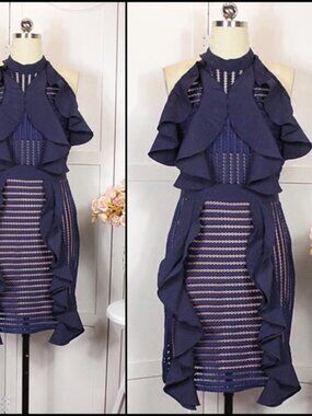 Sleeveless Ruffle Knit Dress